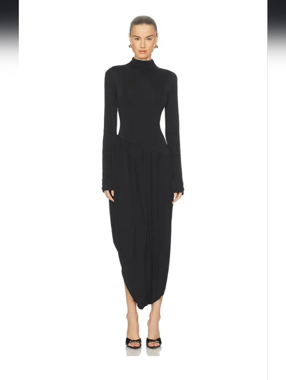 Evalda Midi Dress in Black